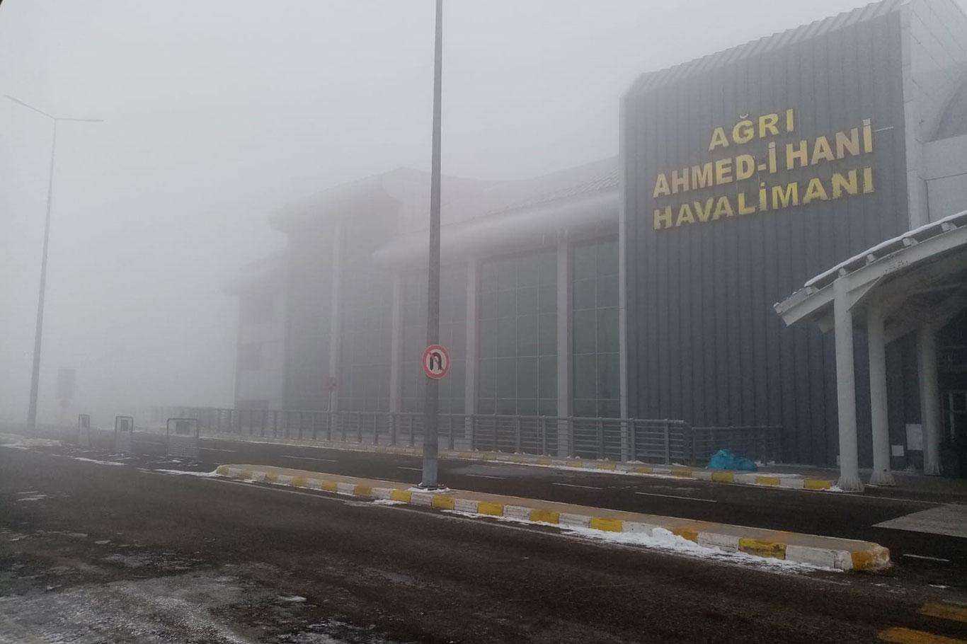 Olumsuz hava koşulları nedeni ile Ağrı'ya gelmesi planlanan uçak seferleri iptal oldu Olumsuz hava koşulları nedeni ile Ağrı'ya gelmesi planlanan uçak seferleri iptal oldu